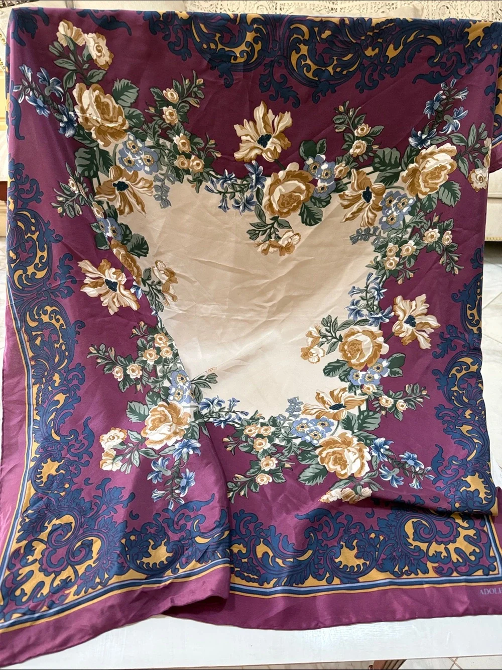 Adolfo luxurious silk
